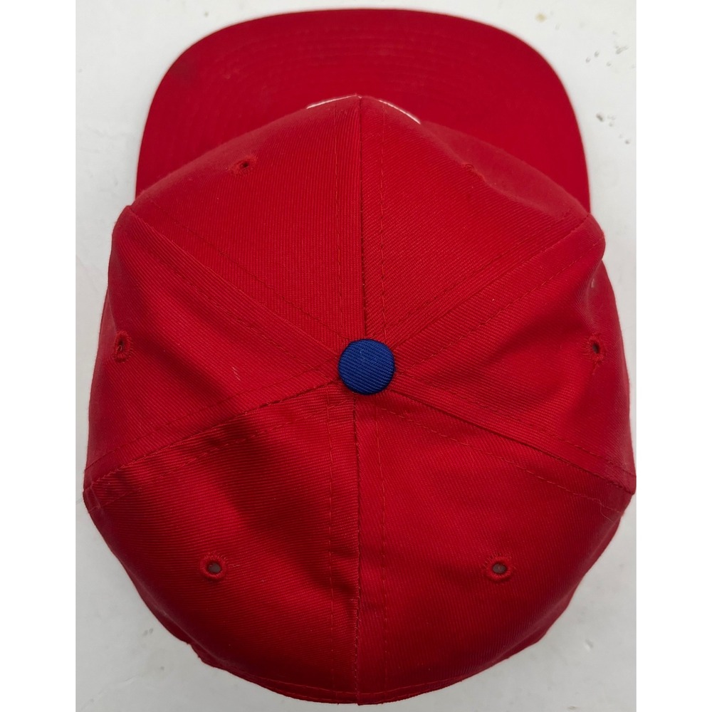 Vintage Philadelphia Phillies Hat Logo 7 Red Snapback MLB Baseball Cap Mens OSFA - Picture 6 of 9